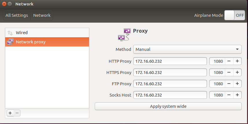 ubuntu设置全局代理